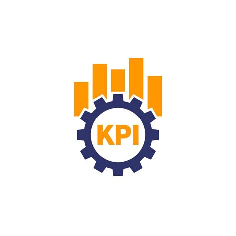 Kpi Key Performance Indicator Icon With Gear And Graph Vector Art At Vecteezy