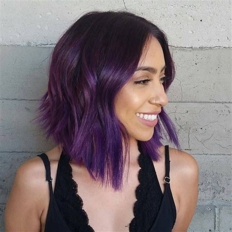 Funky Purple Lob Masiicheveux Purplehair Lob Haircolorist
