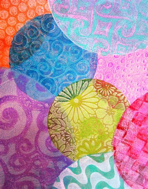 Printing With Gelli Arts® Gelli Arts® Stamping Layered Circles