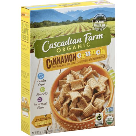 Cascadian Farm Organic Cereal Cinnamon Crunch Whole Grain Cereal 92