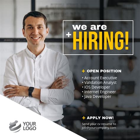 Copy Of We Are Hiring Job Instagram Post Postermywall