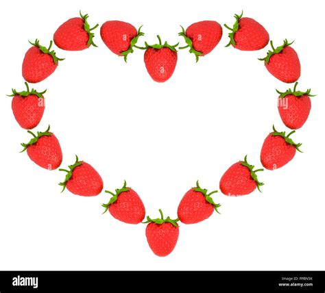 Strawberry Shaped Heart Over White Large Resolution Other Fruits Are