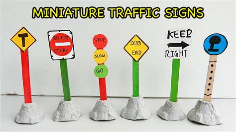How To Make Cute Miniature Traffic Sign For Kids Popsicle Stick