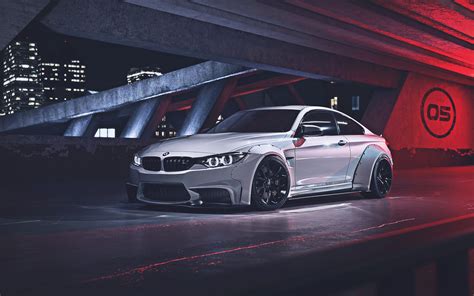 download wallpapers 4k bmw m4 low rider tuning f82 2019 cars tunned m4 supercars white