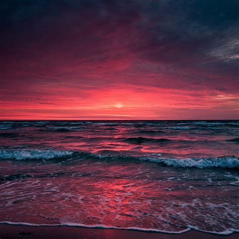 1920x1080px 1080p Free Download Sunset Beach Landscape Orange