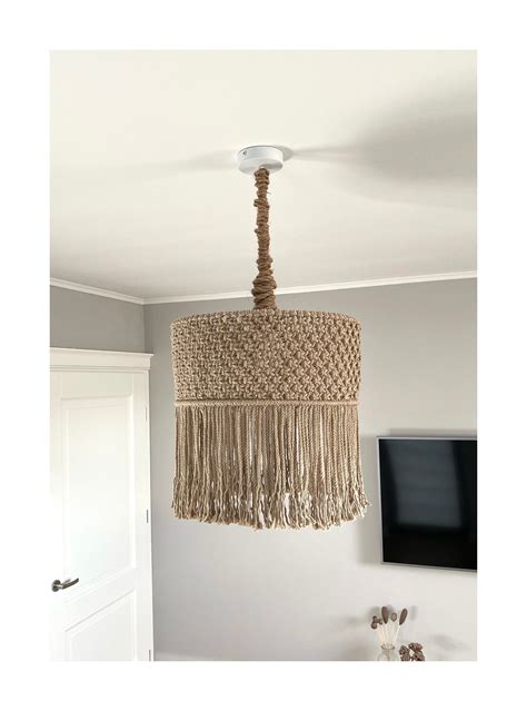 Macrame Lamp Wall Hanging This Is A Perfect Decor In The Interior
