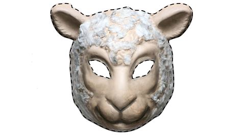 sheep mask  print printable  degree