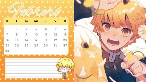 Calendario 2023 Para Imprimir Animeflv Kimetsu Imagesee