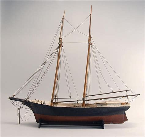 Lot Sailor Made Model Of The Two Masted Schooner Moonshadow Of