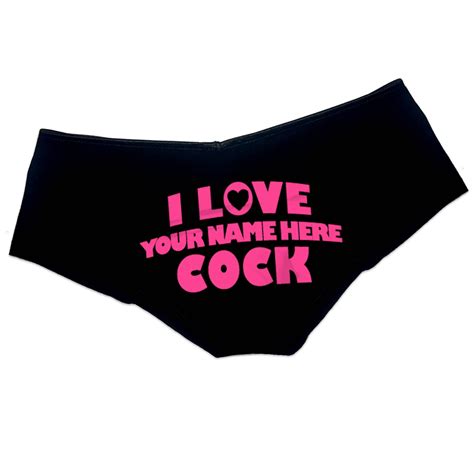 personalized i love cock panties custom personalized panties etsy