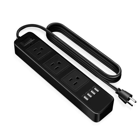 Great savings & free delivery / collection on many items. Power Strip with USB Surge Protector - 3 AC Outlet 4 USB ...