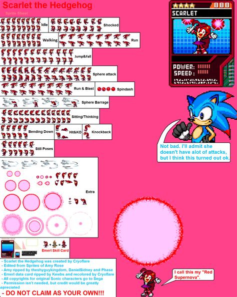 Scarlet Sprite Sheet By Cryoflaredraco On Deviantart