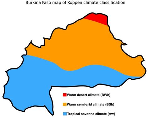Burkina Faso Map Of Koppen Climate Classification With Images