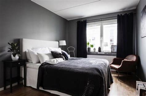 The combination of the light blue and pink on each wall will create the cozy but simple paint colors create the stylish design with the wall, floor, and the furniture. Top 50 Best Black Bedroom Design Ideas - Dark Interior Walls