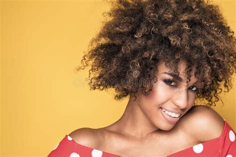 Portrait Of Girl With Afro Hairstyle Stock Image Image Of Ideas