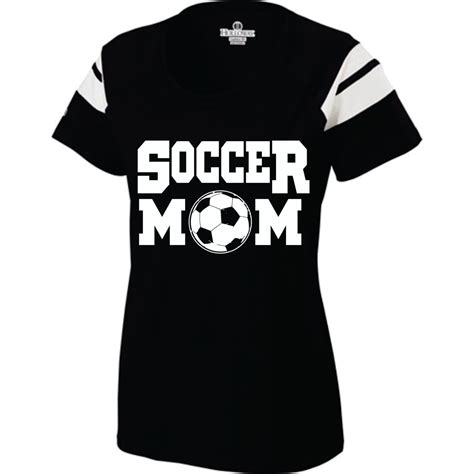 short sleeve screen printed soccer mom t shirt