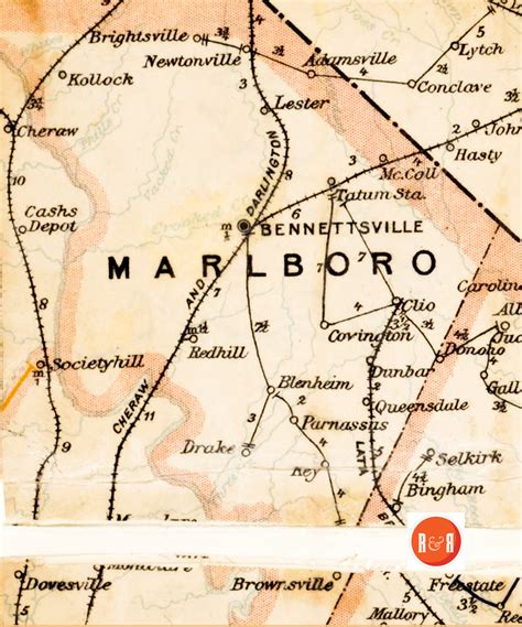 Marlboro County Post Offices 1896 Marlboro County