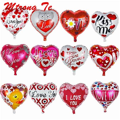 10pcs 18inch Heart Shaped I Love You Foil Helium Balloons Mylar Balloon