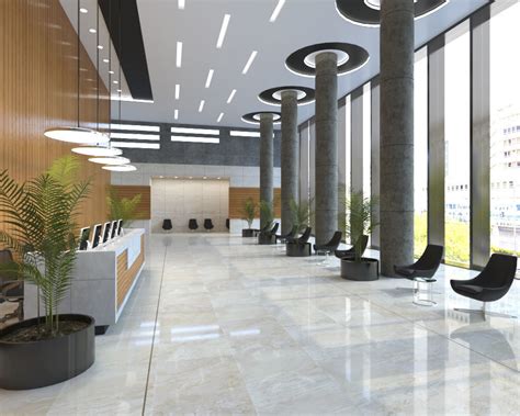 Modern Lobby Design 3d Scene Cgtrader