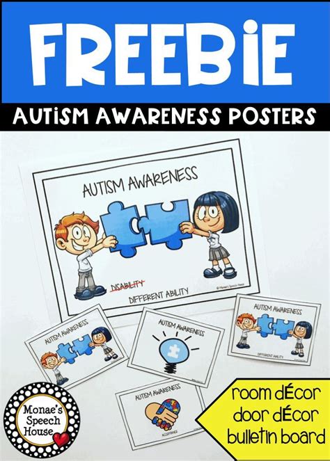 Free Autism Awareness Posters Free Autism Awareness Activities