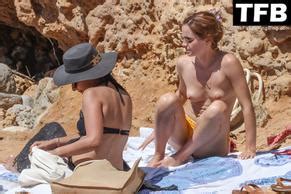 Emma Watson Sexy Seen Seen Flaunting Her Nude Tits Wearing A Yellow Bikini In Ibiza Aznude