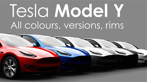 Tesla Model Y All Colours Versions And Rims July 2020 In 4k Youtube