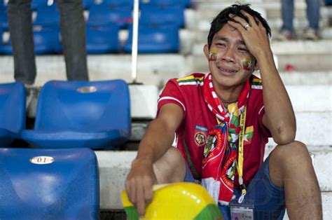 Laga malaysia lawan myanmar jadi laga perdana cabang olahraga sepak bola di ajang sea games. Anger, Disappointment as Myanmar's Men Go Down and Out at ...