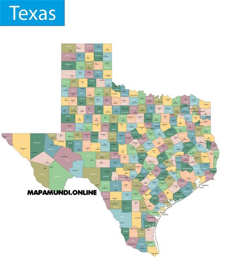 ⊛ Mapa De Texas 🥇 Político Y Físico Imágenes Hd 2023