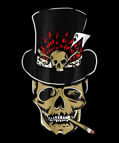 Baron Samedi Ace Of Spades Skull Black Voodoo Digital Art By Shannon