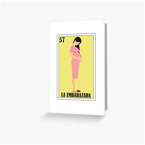 Mexican Loteria Regalo De Embarazada Greeting Card By Andres1986 Redbubble