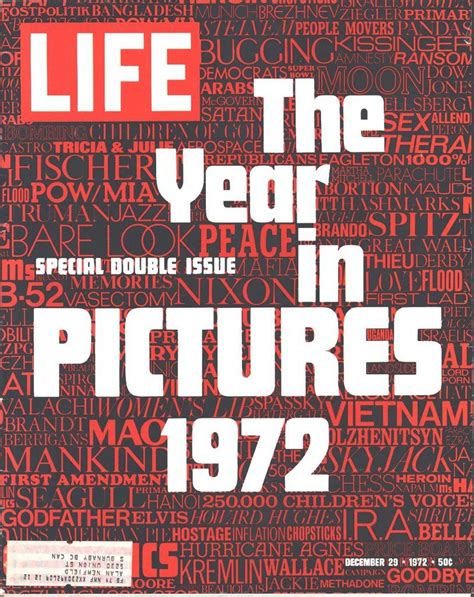 Cover The Year In Pictures 1972 Last Edition Life December 29 1972