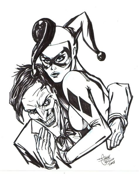 Harley quinn es una chica loca de cómics dc. Dibujos De Harley Quinn Y Joker Para Pintar | Paginas Para ...