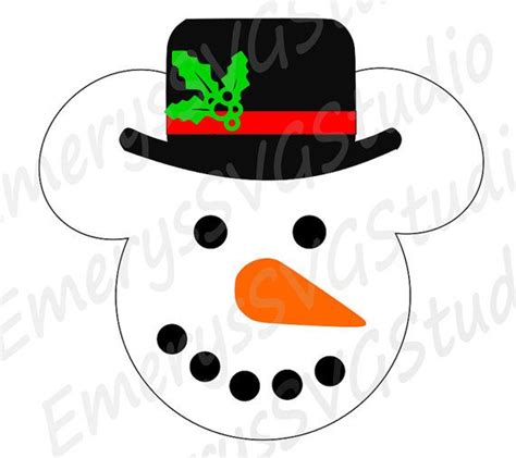 Svg File For Snowman Mickey Christmas Svg Svg File Baby Svg