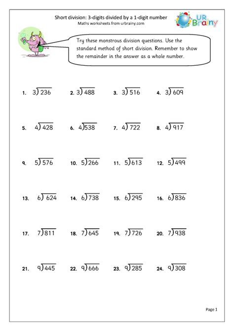 Using Division In A Numbers Worksheet