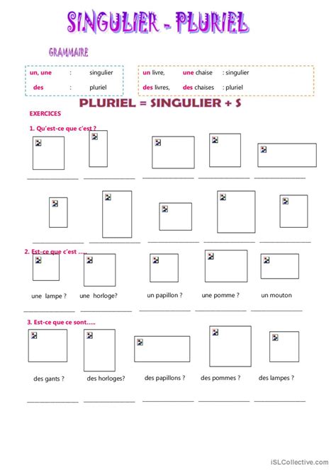 Nombres Et Pluriel Pratique De La G Fran Ais Fle Fiches Pedagogiques