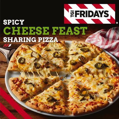 Tgi Fridays Spicy Cheese Feast Sharing Pizza 490g Tgi Fridays