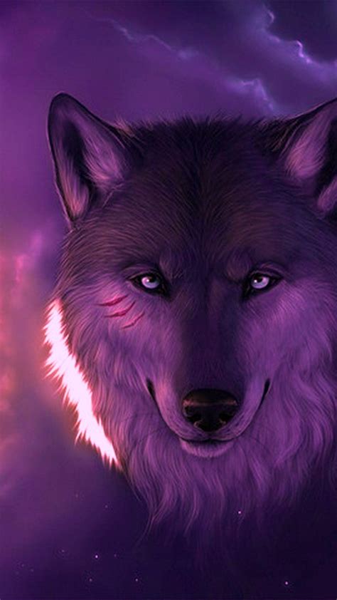 Purple Wolf Wallpapers Wallpaper Cave