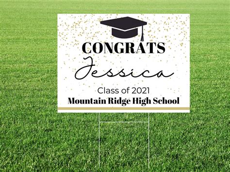 Graduation Yard Sign Personalized Stakes Included Etsy