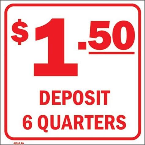 Car Wash Bay Sign Deposit 150 Use 6 Quarters Kleen Rite Price Signs
