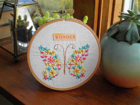Browse our listings to find jobs in germany for expats, including jobs for english speakers or those in your native language. Embroidered Floral Butterfly Hoop Art - Butterfly / Insect Flower Garden Nature Embroidery Wall ...