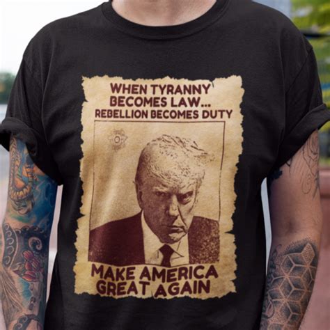 Trump Mugshot T Shirt Usa Donald Trump Mug Shot Fulton County Maga Tee
