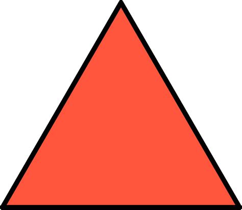 Vermilion Equilateral Triangle Clipart Free Download Transparent Png
