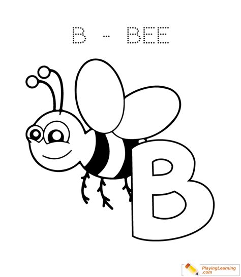 B Is For Bee Coloring Page Free B Is For Bee Coloring Page