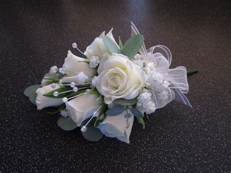 Corsage Of White Spray Roses White Spray Roses White Wedding Flowers