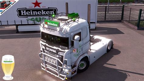 Download Ets 2 Custom Tuned Heineken Vabis Scania Rjl V8 Open Pipe