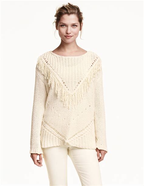 Check This Out Textured Knit Sweater In A Thick Cotton Blend With A