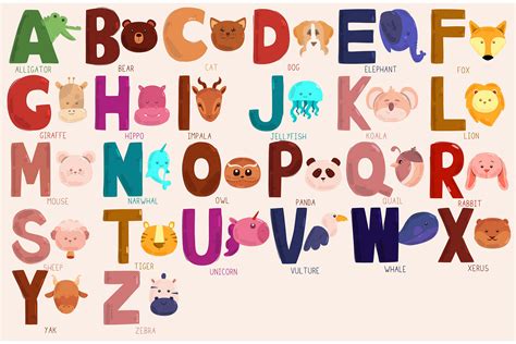 Alphabet Zoo Illustration Gráfico Por Aprilarts · Creative Fabrica