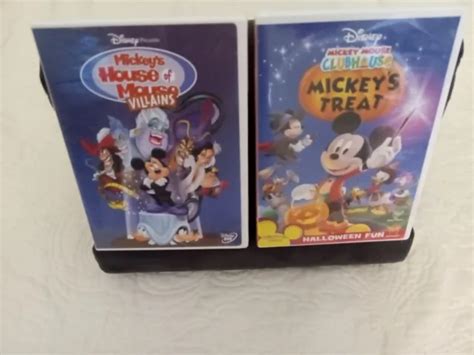 DISNEY HALLOWEEN DVD Lot Mickeys House Of Mouse Villains Mickey S