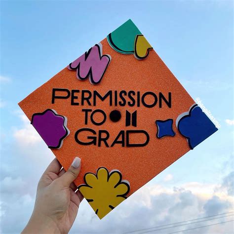 Bts Permission To Dance Ptd Inspired Graduation Cap Graduation Cap