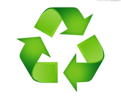 Green Recycling Symbols Psdgraphics